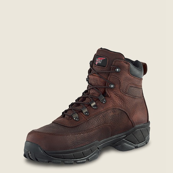 Botas Red Wing Hiking Hombre Marrom Oscuro - Truhiker - 6-Inch Waterproof Soft Toe - 508-EQWXTI